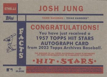 2023 Topps Archives - 1957 Topps Hit Stars Autographs #57HS-JJ Josh Jung Back
