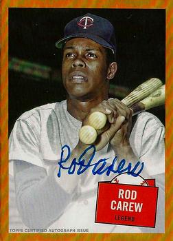 2023 Topps Archives - 1957 Topps Hit Stars Autographs Gold Foil #57HS-RC Rod Carew Front