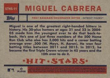 2023 Topps Archives - 1957 Topps Hit Stars #57HS-11 Miguel Cabrera Back