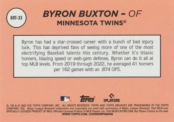 2023 Topps Archives - 1969 Topps Single Player Foil #69T-33 Byron Buxton Back