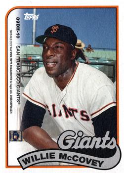 2023 Topps Archives - 1989 Topps Doubleheaders #89DH-10 Willie McCovey / Willie Mays Back