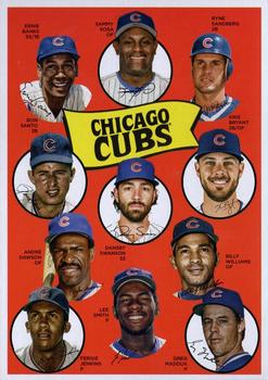 2023 Topps Archives - 1969 Topps Team History Baseball Post Card Box Topper #H69-CHC Chicago Cubs Front