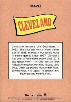 2023 Topps Archives - 1969 Topps Team History Baseball Post Card Box Topper #H69-CLE Cleveland Guardians Back