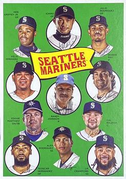 2023 Topps Archives - 1969 Topps Team History Baseball Post Card Box Topper #H69-SEA Seattle Mariners Front