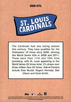 2023 Topps Archives - 1969 Topps Team History Baseball Post Card Box Topper #H69-STL St. Louis Cardinals Back