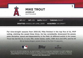 2023 Topps - Flagship Collection #1 Mike Trout Back