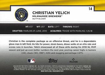2023 Topps - Flagship Collection #14 Christian Yelich Back