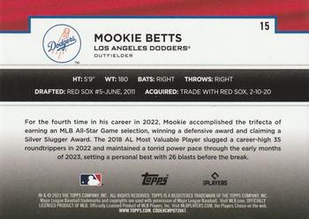 2023 Topps - Flagship Collection #15 Mookie Betts Back