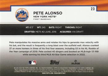 2023 Topps - Flagship Collection #23 Pete Alonso Back