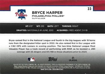 2023 Topps - Flagship Collection #33 Bryce Harper Back