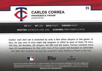 2023 Topps - Flagship Collection #35 Carlos Correa Back