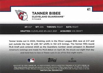 2023 Topps - Flagship Collection #41 Tanner Bibee Back
