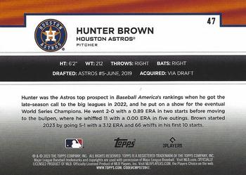 2023 Topps - Flagship Collection #47 Hunter Brown Back