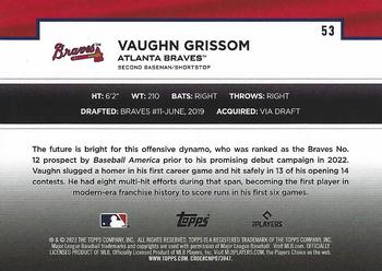 2023 Topps - Flagship Collection #53 Vaughn Grissom Back