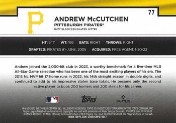 2023 Topps - Flagship Collection #77 Andrew Mccutchen Back