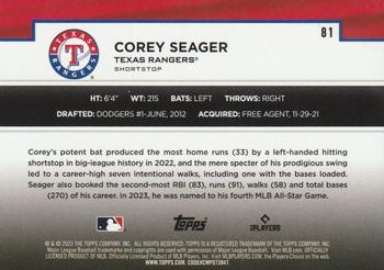 2023 Topps - Flagship Collection #81 Corey Seager Back