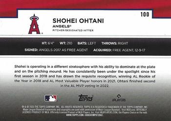 2023 Topps - Flagship Collection #100 Shohei Ohtani Back