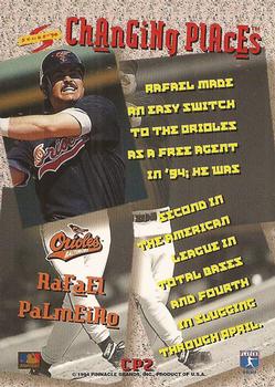 1994 Score Rookie & Traded - Changing Places #CP2 Rafael Palmeiro Back
