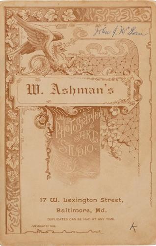 1895 Ashman Studio Cabinet #NNO John McGraw Back