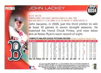 2010 Topps - Boston Red Sox #BOS4 John Lackey   Back