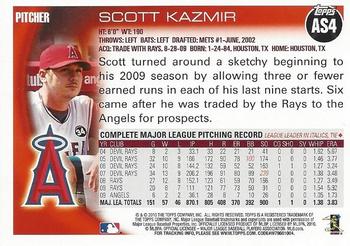 2010 Topps - All-Star Game #AS4 Scott Kazmir   Back