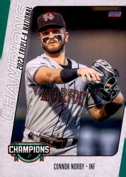 2023 Choice Norfolk Tides Triple-A Champions #23 Connor Norby Front