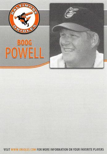 2006 Baltimore Orioles Alumni Photocards #NNO Boog Powell Back