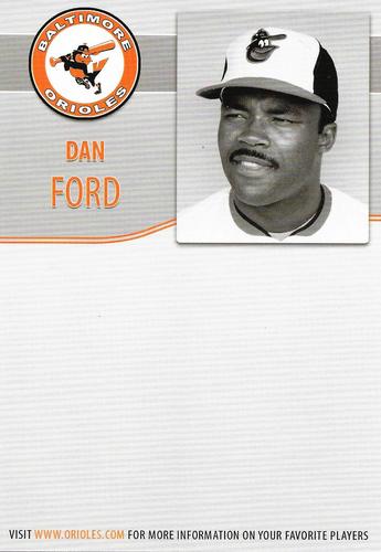 2008 Baltimore Orioles Alumni Photocards #NNO Dan Ford Back