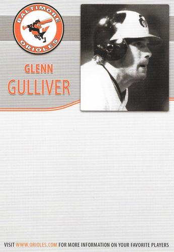 2008 Baltimore Orioles Alumni Photocards #NNO Glenn Gulliver Back