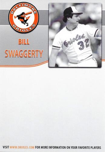 2008 Baltimore Orioles Alumni Photocards #NNO Bill Swaggerty Back