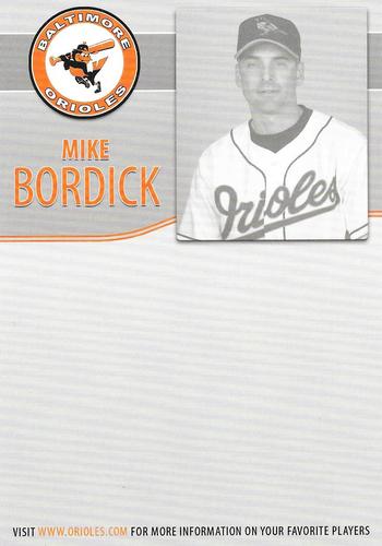 2010 Baltimore Orioles Alumni Photocards #NNO Mike Bordick Back