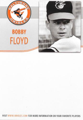 2010 Baltimore Orioles Alumni Photocards #NNO Bobby Floyd Back