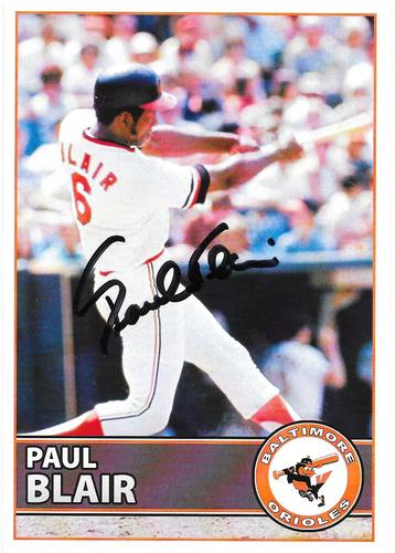 2012 Baltimore Orioles Alumni Photocards #NNO Paul Blair Front
