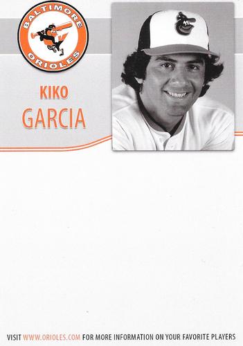 2012 Baltimore Orioles Alumni Photocards #NNO Kiko Garcia Back