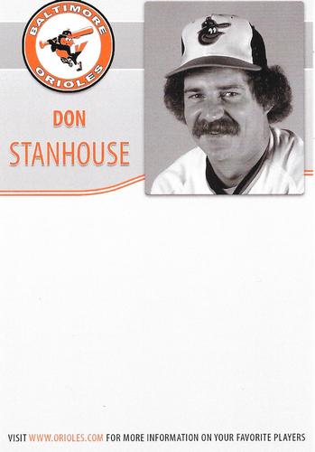 2012 Baltimore Orioles Alumni Photocards #NNO Don Stanhouse Back