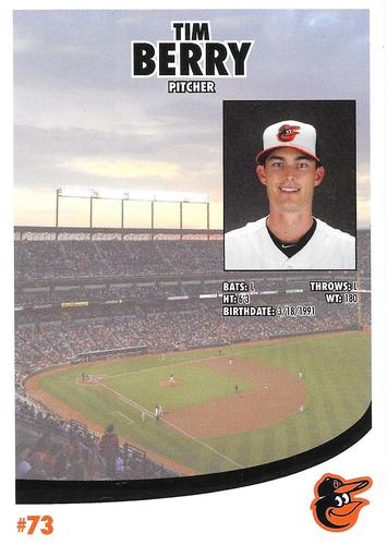 2015 Baltimore Orioles Photocards #NNO Tim Berry Back