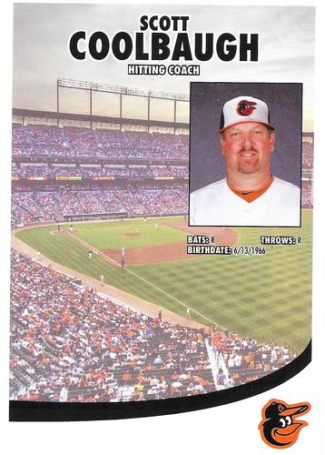 2015 Baltimore Orioles Photocards #NNO Scott Coolbaugh Back