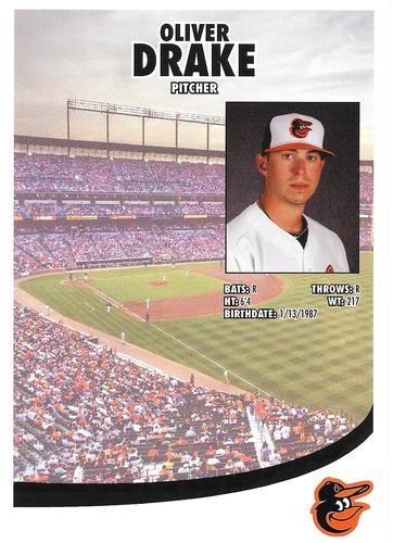 2015 Baltimore Orioles Photocards #NNO Oliver Drake Back