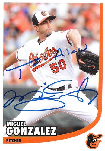 2015 Baltimore Orioles Photocards #NNO Miguel Gonzalez Front