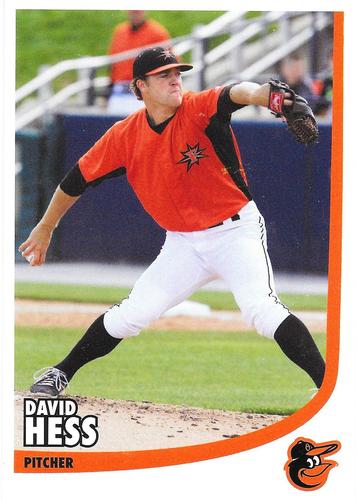 2015 Baltimore Orioles Photocards #NNO David Hess Front