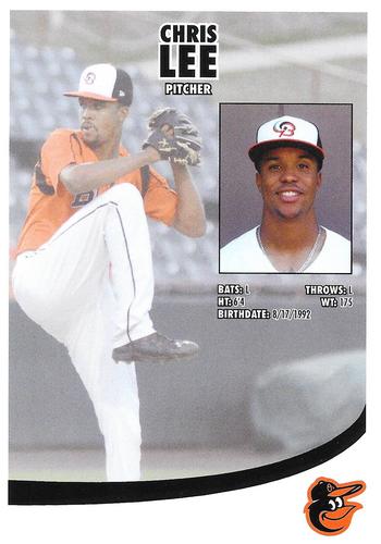2015 Baltimore Orioles Photocards #NNO Chris Lee Back