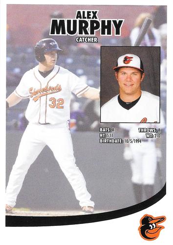 2015 Baltimore Orioles Photocards #NNO Alex Murphy Back