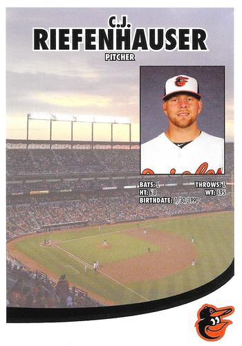2015 Baltimore Orioles Photocards #NNO C.J. Riefenhauser Back