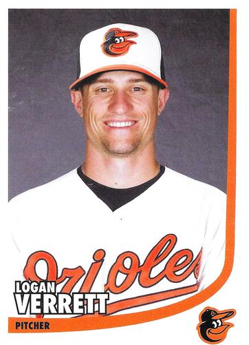 2015 Baltimore Orioles Photocards #NNO Logan Verrett Front