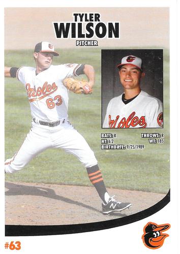 2015 Baltimore Orioles Photocards #NNO Tyler Wilson Back