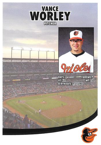 2015 Baltimore Orioles Photocards #NNO Vance Worley Back