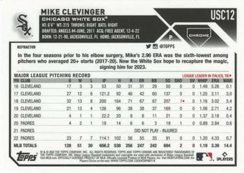 2023 Topps Chrome Update - Refractor #USC12 Mike Clevinger Back