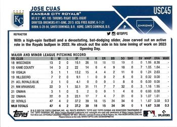 2023 Topps Chrome Update - Refractor #USC45 Jose Cuas Back