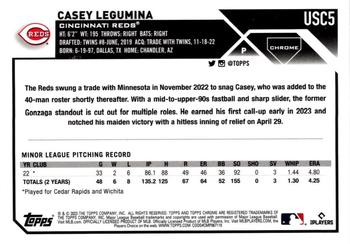 2023 Topps Chrome Update - Prism #USC5 Casey Legumina Back
