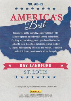 2023 Panini Chronicles - America's Pastime America's Best Autographs #AB-RL Ray Lankford Back